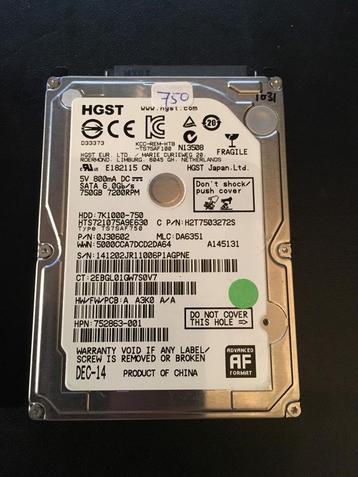 HGST Hitachi 7K1000-750 - 750GB 2,5" [HDD-1031] 15-9 beschikbaar voor biedingen