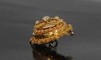 Filigrain antieke 14k gouden broche hanger Zeeland parels, Ophalen of Verzenden, Goud, Broche, Met edelsteen
