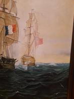 Schilderij van schepen, Antiek en Kunst, Ophalen of Verzenden