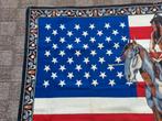 Amerikaanse vlag indiaan op paard, Onbekend, Ophalen of Verzenden, Zo goed als nieuw, Onbekend