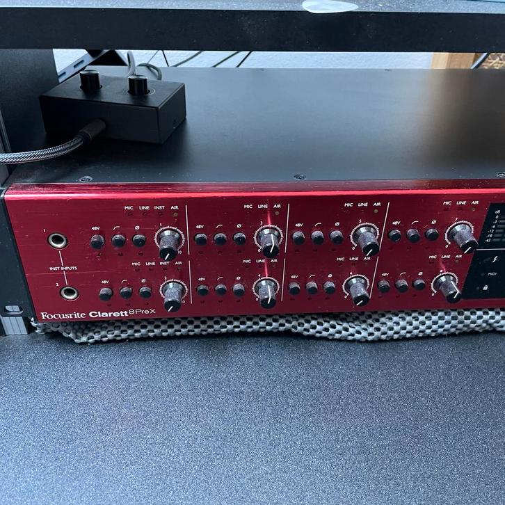Focusrite Clarett 8Pre X - Rode Audio Interface + kabel, Muziek en Instrumenten, Mengpanelen, Zo goed als nieuw, 5 tot 10 kanalen