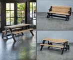 Douglas hout picknicktafel en bank 2 in 1, Ophalen, Gebruikt, Rechthoekig, Hout