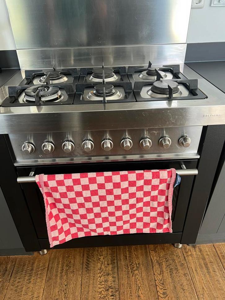 Solitaire 6-pits fornuis met oven, Witgoed en Apparatuur, Ovens, Gebruikt, Vrijstaand, Oven, 60 cm of meer, Ophalen