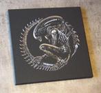 Alien beeld op een metalen plaat Gravure... Staalgravure, Verzenden