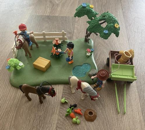 Playmobil ponyweide met hooiwagen 5457, Kinderen en Baby's, Speelgoed | Playmobil, Gebruikt, Ophalen