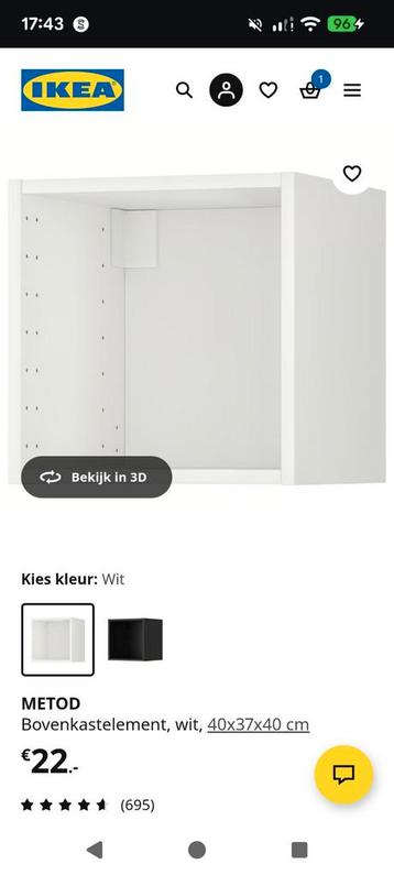 Ikea METOD 4 bovenkasten voor de keuken - afbeelding 7