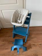 🩵 Blauw Stokke Tripp Trapp Newborn Babyset Kinderstoel 🩵, Ophalen, Gebruikt, Meegroeistoel, Stoelverkleiner