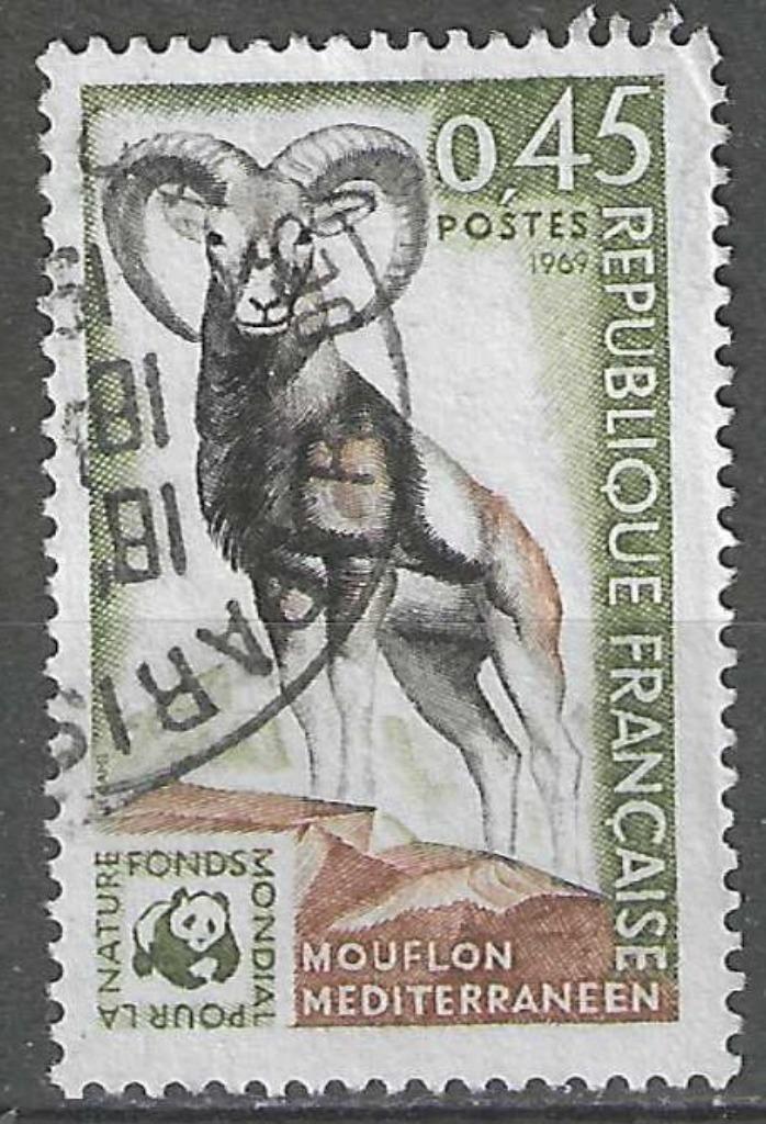 Frankrijk 1969 - Yvert 1613 - Wereldnatuurfonds (ST), Postzegels en Munten, Postzegels | Europa | Frankrijk, Gestempeld, Verzenden