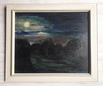 DORPJE BIJ NACHT MET VOLLE MAAN 🌝 STIJL TOON KOSTER beschikbaar voor biedingen