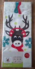 Kerst rendier ( thee) doek om zelf af te borduren, Hobby en Vrije tijd, Borduren en Borduurmachines, Ophalen of Verzenden, Nieuw