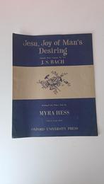 Jesu Joy of Man's Desiring Bach + Myra Hess Piano bladmuziek, Gebruikt, Verzenden, Klassiek, Artiest of Componist