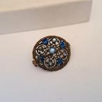 Oud kleine broche blauwe steentjes, Verzenden, Overige materialen, Broche