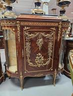 Luxe barok dressoir commode kast brons marmer, Ophalen of Verzenden, Nieuw, 25 tot 50 cm, Glas