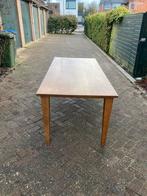Robuuste maar slanke massieve licht eiken eettafel, Huis en Inrichting, Tafels | Eettafels, Ophalen, Gebruikt, 200 cm of meer