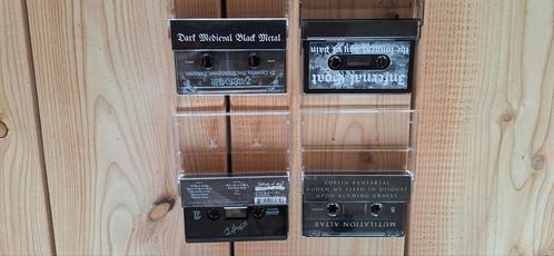 4x black metal cassettes., Cd's en Dvd's, Cassettebandjes, Zo goed als nieuw, Origineel, Ophalen of Verzenden