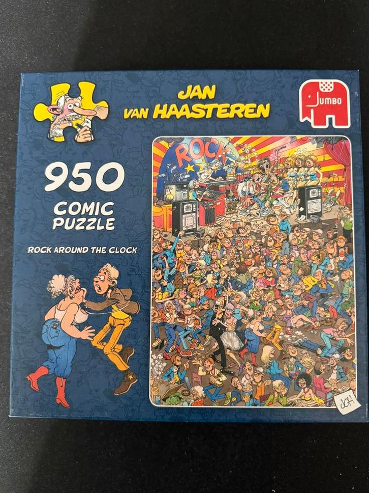 Jan van Haasteren ‘ROCK AROUND THE CLOCK’ 950 stukjes, Hobby en Vrije tijd, Denksport en Puzzels, Zo goed als nieuw, Legpuzzel
