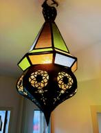 Oosterse glazen hanglamp, Ophalen, Gebruikt, 50 tot 75 cm, Glas