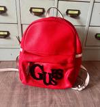 Vintage rode zwarte tas leren Guess rugtas rugzak damestas, Ophalen of Verzenden, Zo goed als nieuw, Rood, Schoudertasje