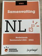 Nederlands samenvatting VWO Examenoverzicht 2021/2022, Nederlands, Ophalen of Verzenden, VWO, Zo goed als nieuw