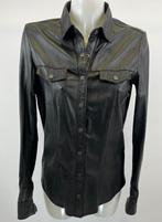 MBYM Zwart leer blouse  Maat M, Kleding | Dames, Blouses en Tunieken, Maat 38/40 (M), Zwart, Ophalen of Verzenden, Zo goed als nieuw