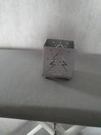 Zilverkleurig waxinelichthouder., Ophalen of Verzenden, Zo goed als nieuw