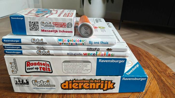 Tiptoi set incl. boeken en spellen, Kinderen en Baby's, Speelgoed | Educatief en Creatief, Gebruikt, Puzzelen, Taal en Lezen, Ontdekken