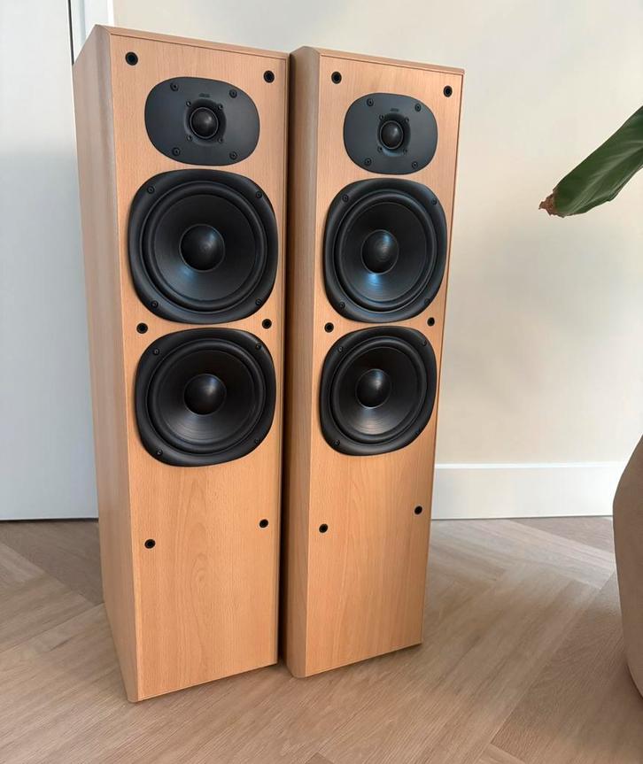 Jamo Cornet 175 – Vintage vloerstaande 3-weg HiFi speakers, Audio, Tv en Foto, Luidsprekers, Zo goed als nieuw, Front, Rear of Stereo speakers