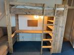 Steigerhouten Hoogslaper met Bureau & Kast, Huis en Inrichting, Ophalen, Hoogslaper, Eenpersoons, 210 cm