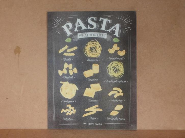 PASTA bord Clayre & Eef keukenbord oa spaghetti reclamebord, Huis en Inrichting, Woonaccessoires | Wanddecoraties, Zo goed als nieuw