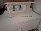 Brocante spiegel voor op meidenkast/biedermeijer, Ophalen, Rechthoekig, 50 tot 100 cm, Minder dan 100 cm