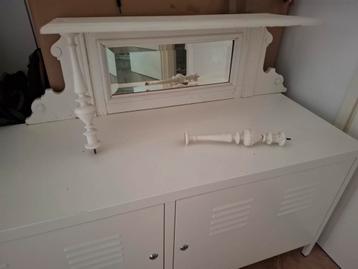 Brocante spiegel voor op meidenkast/biedermeijer beschikbaar voor biedingen