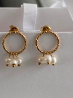 Oorbellen van N&L sieraden met drie zoetwater pareltjes, Sieraden, Tassen en Uiterlijk, Oorbellen, Overige materialen, Verzenden