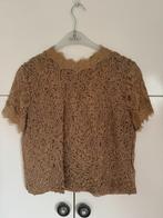 ZARA cognac kleur kanten blouse mt 40 nieuwstaat CHCS, Kleding | Dames, Blouses en Tunieken, Maat 38/40 (M), Bruin, Zara, Ophalen of Verzenden