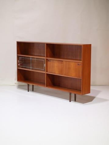 Boekenkast Clausen & Søn wandkast teak Deens vintage beschikbaar voor biedingen
