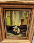 Oude schilderij met gouden lijst, Ophalen