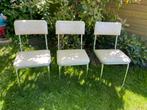 7 stevige vintage stoelen in prima staat, Huis en Inrichting, Verzenden, Gebruikt, Wit