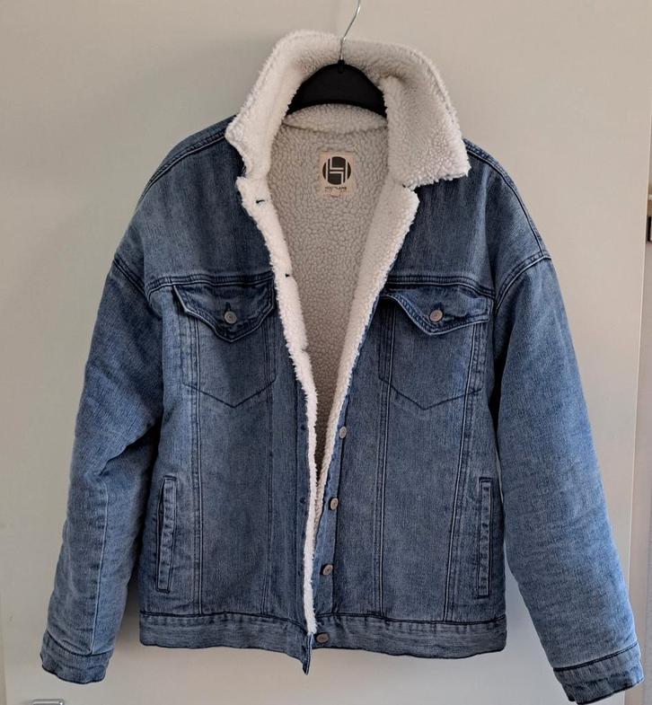 Hoodlamb.  Schitterende gevoerde spijkerjas maat M., Kleding | Dames, Jassen | Winter, Zo goed als nieuw, Maat 38/40 (M), Blauw