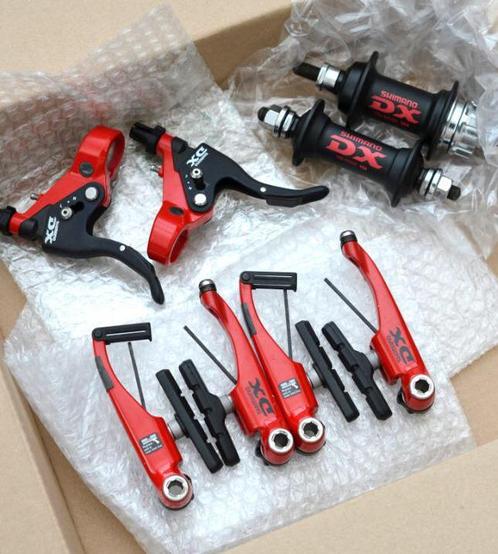 Shimano DX BMX V-brakes en naven set, Fietsen en Brommers, Fietsonderdelen, Zo goed als nieuw, Mountainbike, Overige typen, Ophalen of Verzenden