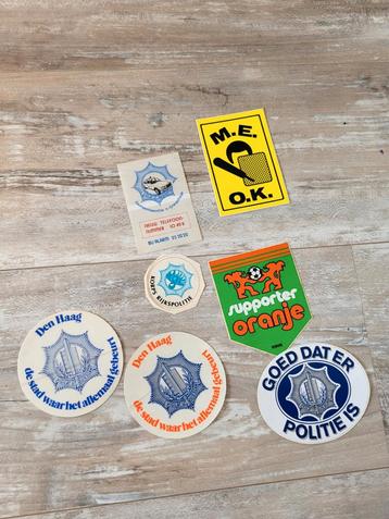 Collectie Stickers Politie Den Haag en Supporter Oranje beschikbaar voor biedingen