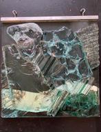 Jaten 80 Brutalist glazen sculptuur / wanddecoratie