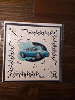Kaartje hobbydots blauwe auto cabrio, Ophalen of Verzenden, Nieuw, Overige thema's