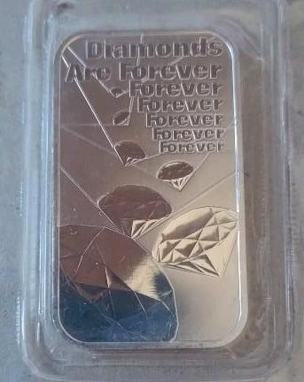 1 oz Zilver baar James Bond - Diamonds are Forever 2021 beschikbaar voor biedingen