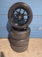 Originele Zwarte Borbet 17 Inch set inclusief Zomerbanden, Ophalen, Gebruikt, Banden en Velgen, 17 inch