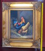 Leuk schilderij haan en kip, Ophalen of Verzenden