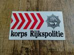 Sticker korps rijkspolitie , oud logo 001, Verzamelen, Verzenden, Zo goed als nieuw, Overige typen