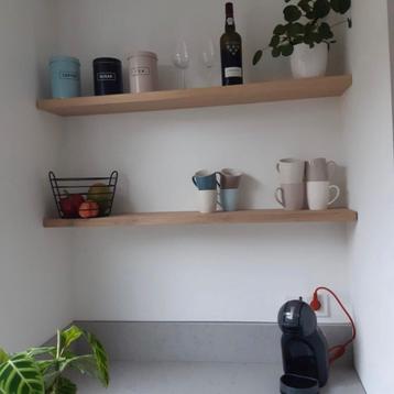Massief eiken wandplanken boekenplanken nisplanken op maat beschikbaar voor biedingen