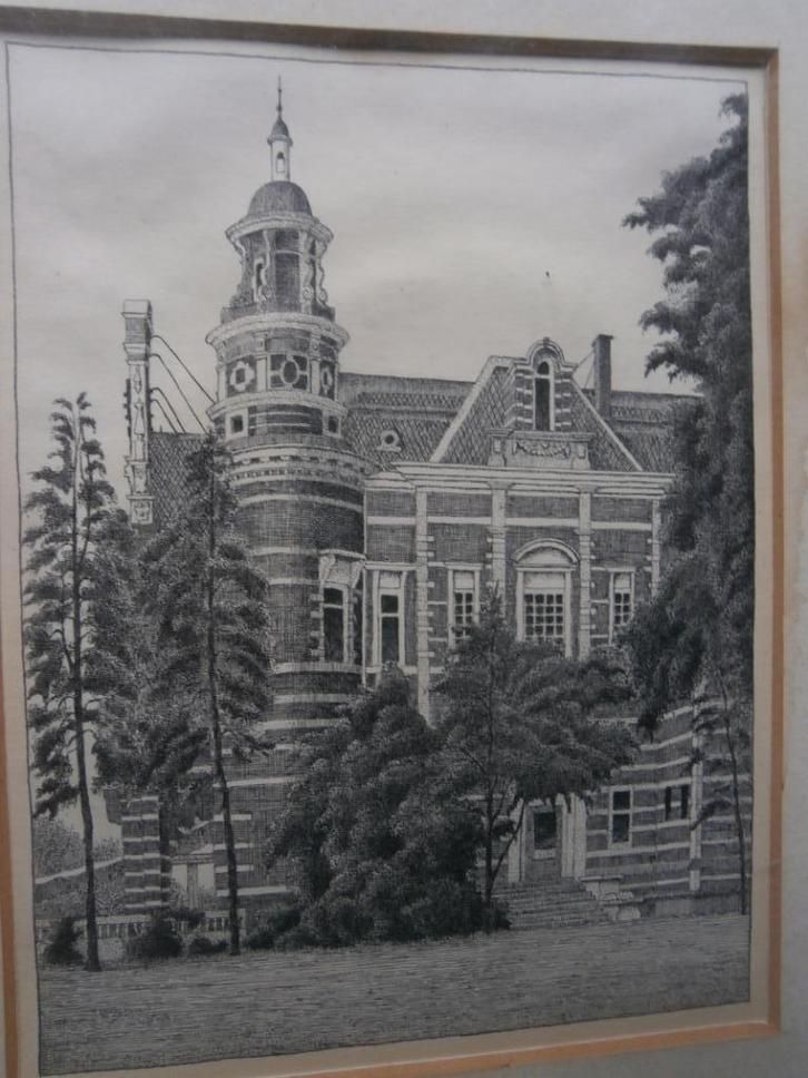 Grafisch werkje in Rotterdam ???, Antiek en Kunst, Kunst | Etsen en Gravures, Ophalen of Verzenden