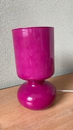 Ikea Lylta tafellamp roze paars retro 90’s, Ophalen of Verzenden, Gebruikt, Glas, Minder dan 50 cm