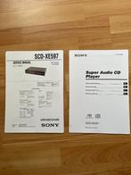 handleiding en service manual Sony SCD-XE597, Audio, Tv en Foto, Cd-spelers, Ophalen of Verzenden, Sony, Zo goed als nieuw