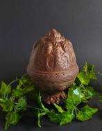 Antiek gietijzeren ornament. Dennenappel. Gebronsd, Antiek en Kunst, Ophalen of Verzenden